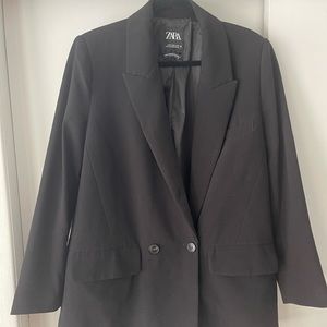 Zara - Black Double Breasted Blazer